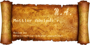 Mettler Adelmár névjegykártya